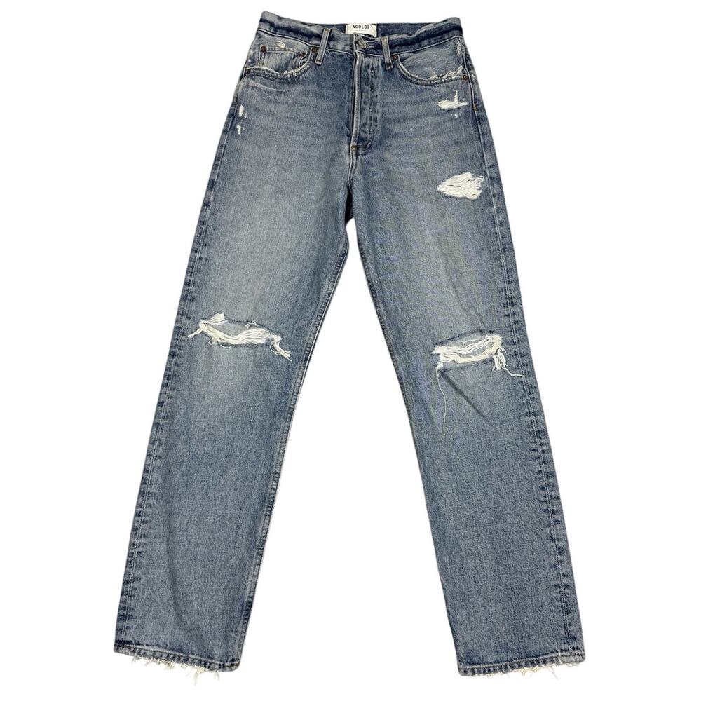 Agolde 90s Jean Womens Size 24 Distressed Button Fly